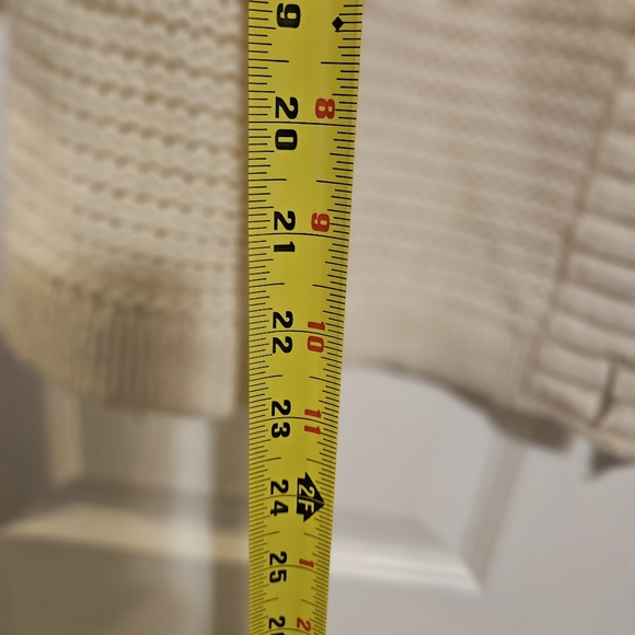 Carducci light cream button up Knit sweater with flared sleeves size Medium - Picture 5 of 12